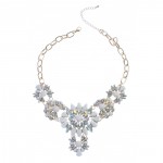 Princess Aurora White Floral Statement Necklace